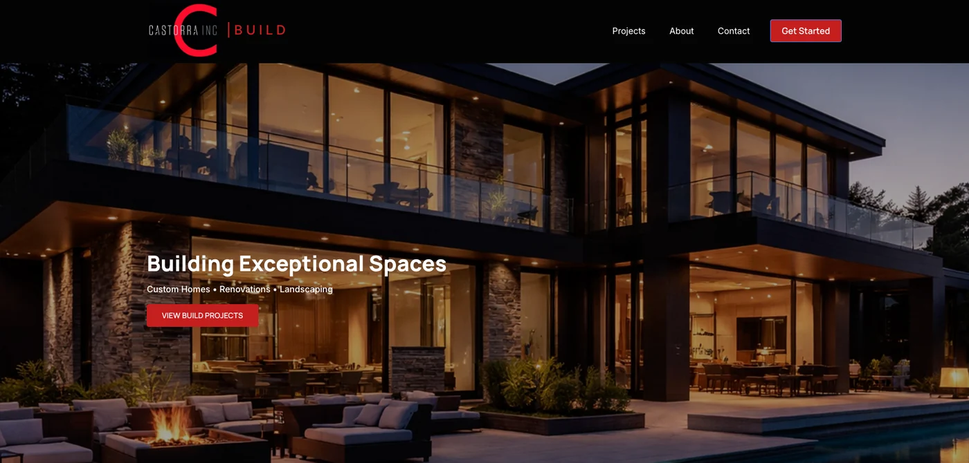 Castorra website design screenshot