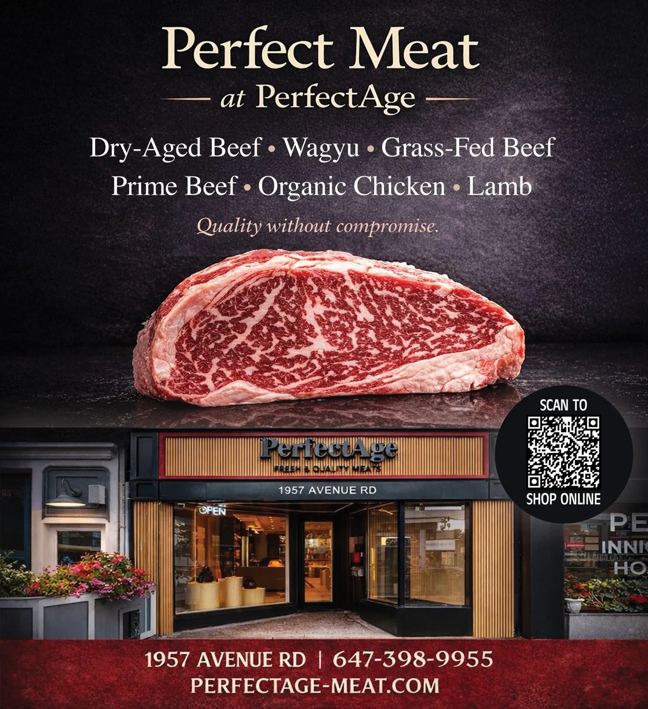 Butcher print advertisement
